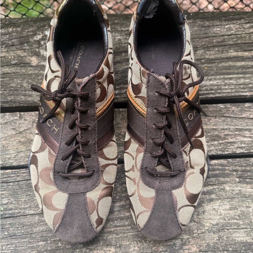 Coach Brown and Tan Sneakers